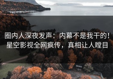 圈内人深夜发声：内幕不是我干的！星空影视全网疯传，真相让人瞠目