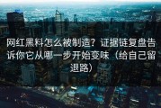 网红黑料怎么被制造？证据链复盘告诉你它从哪一步开始变味（给自己留退路）