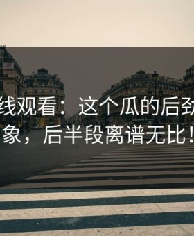 51网在线观看：这个瓜的后劲超出想象，后半段离谱无比！