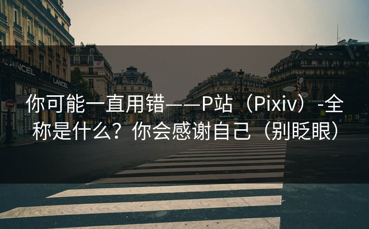 你可能一直用错——P站(Pixiv)-全称是什么?你会感谢自己(别眨眼) 你可能一直用错——P站(Pixiv)-全称是什么?你会感谢自己(别眨眼)